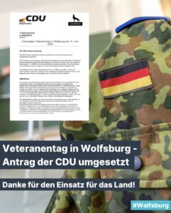 Veteranentag in Wolfsburg – CDU Antrag umgesetzt!