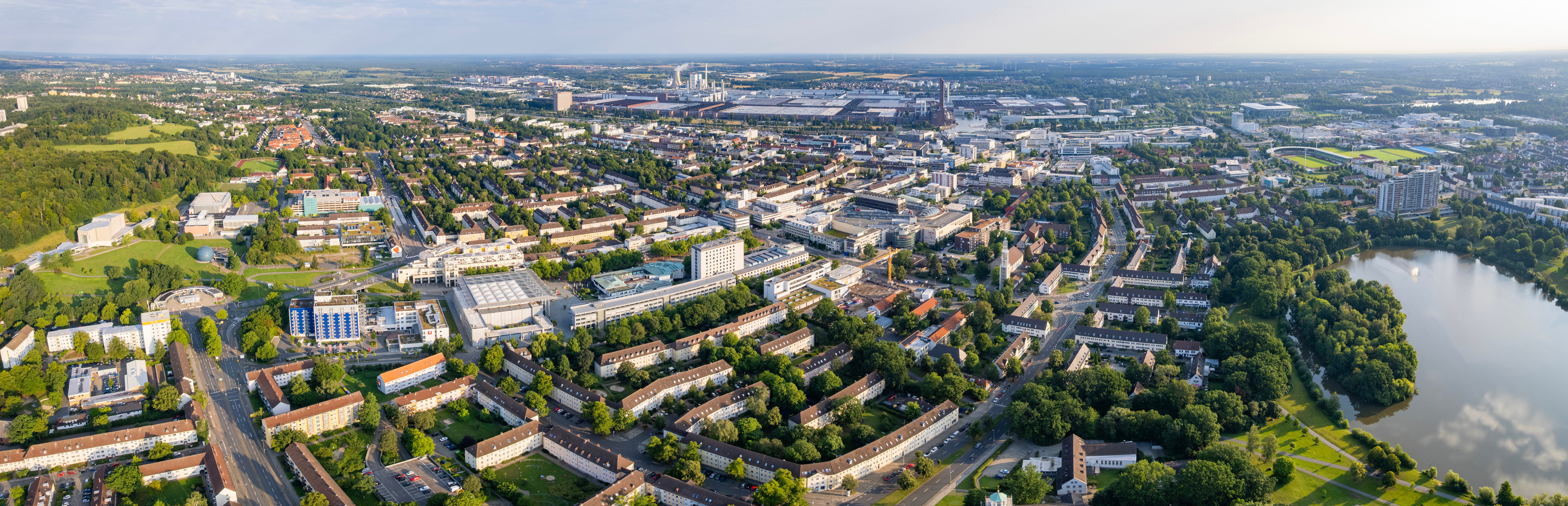 Luftbild von Wolfsburg
