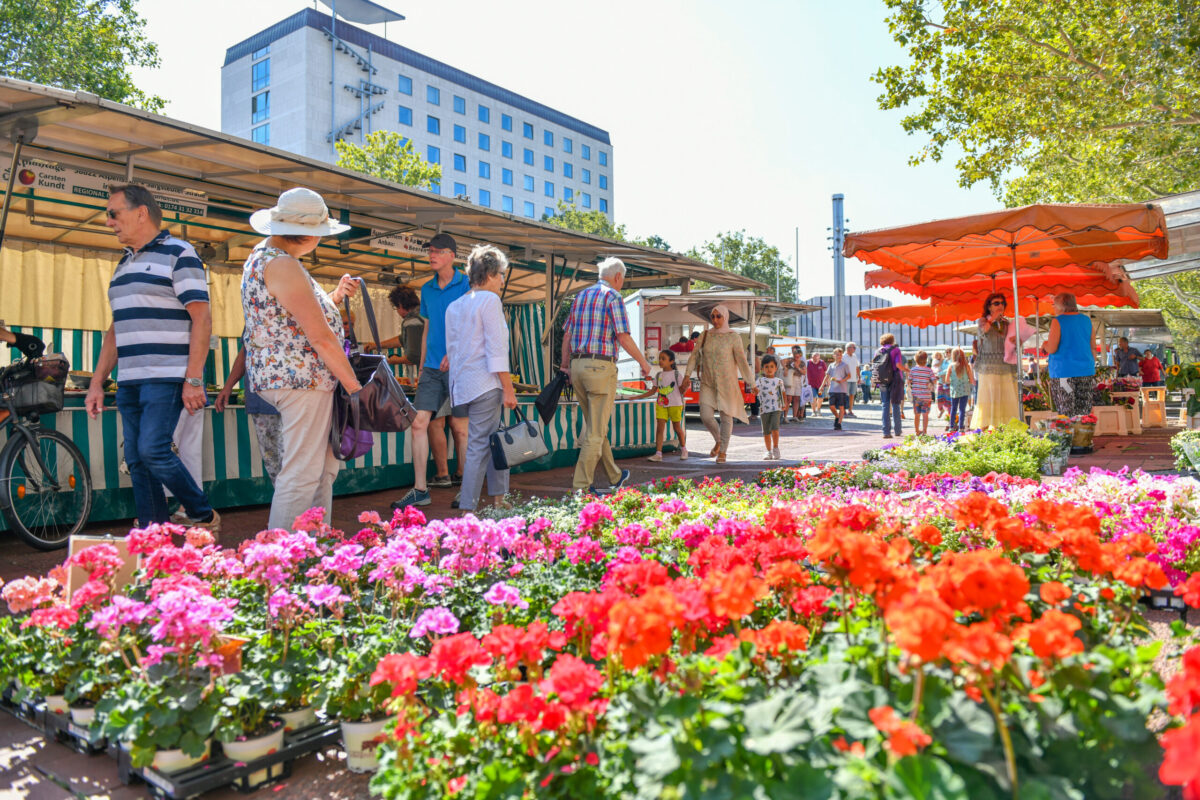 Markt in der Wolfsburger Innenstadt