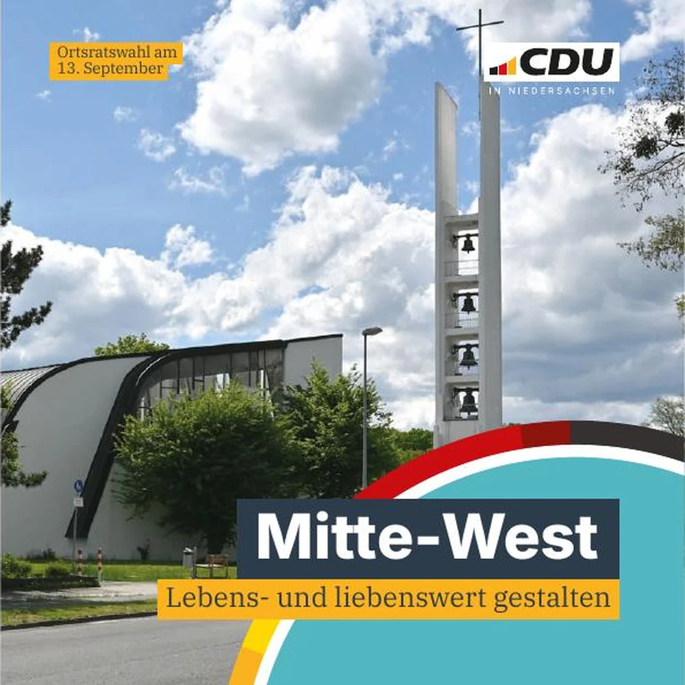 Titelseite des Ortsratsflyers für Mitte-West
